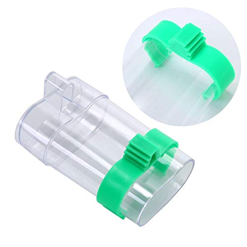 Wpmlady 2 Pcs Automatic Bird Waterer Food Feeder, Birds Clear Dispenser Feed, Bird Feed Water Dispenser