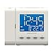Magnasonic Projection Alarm Clock with AM/FM Radio, Battery Backup, Auto Time Set, Dual Alarm, Nap/Sleep Timer, Indoor Temperature/Date Display with Dimming & 3.5mm Audio Input - White (EAAC601W)