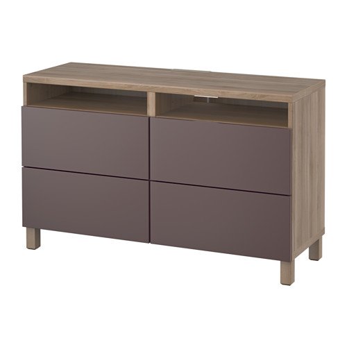 Amazon Com Ikea Tv Unit With Push Opener Drawers Walnut Effect