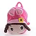 Gloveleya Kid's Angela Girl Cartoon Plush Backpack School Shoulder Bags Rose Red 8'' for Kids 1-3 Years Old