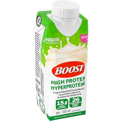BOOST High Protein Meal Replacement Drink – Strawberry, 24 Bottles