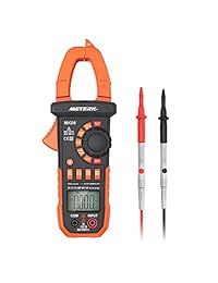 Multímetro digital con medidor de pinza, 4000 recuentos, multímetro con auto rango con AC y DC voltaje y corriente, resistencia, capacitancia, frecuencia, diodo, prueba de Hz detección de voltaje sin hacer contacto, de Meterk