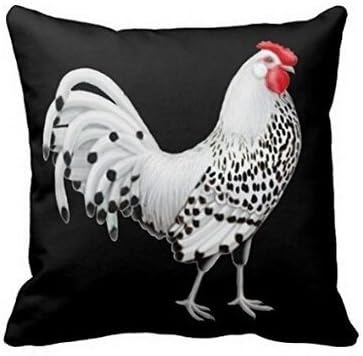 VintaStore Funny A Hamburg Rooster Square Zippered Soft Best Pillowcase Throw Pillow Case Cover 20x20inch