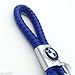 Fashion Blue Braided Leather Cord Key Chain for BMW