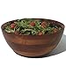 Woodard & Charles Large Wooden Serving Bowl for Salads, Fruits, Popcorn, Pasta, 10” Diameter x 4.5“ Height