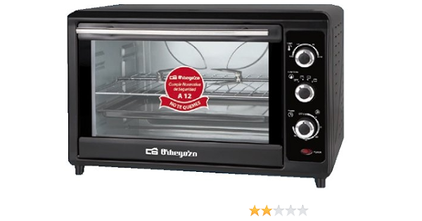 Horno Orbegozo Hot606 Conveccion 60 L 2000 W Negro Silver Temporizador 90  Min