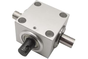 PGFUN 1:1 Right Angle Tapered Bevel Gearbox 1.5 Module 20 Teeth 90° Angle Drive Steering Gear Device Simple Mechanical DIY Module with 15mm Shaft