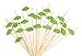 PuTwo Cocktail Picks Handmade Bamboo Toothpicks 100ct 4.7” Green Leaves