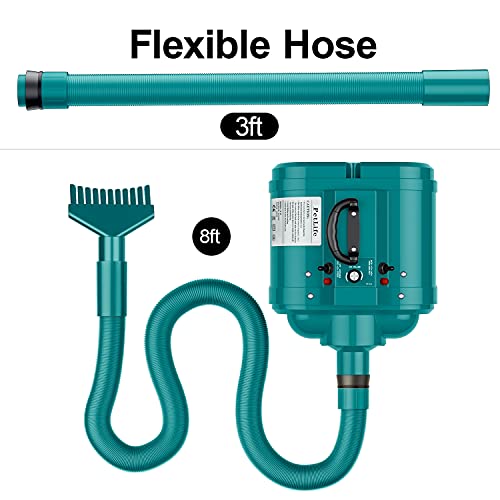 PetLife Variable Speed Dog Grooming Dryer for Medium/Large Dogs, Dual Motor, 5.0HP High Velocity