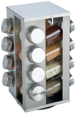Chef Secret 16 Jar Stainless Steel Rotating Spice Rack