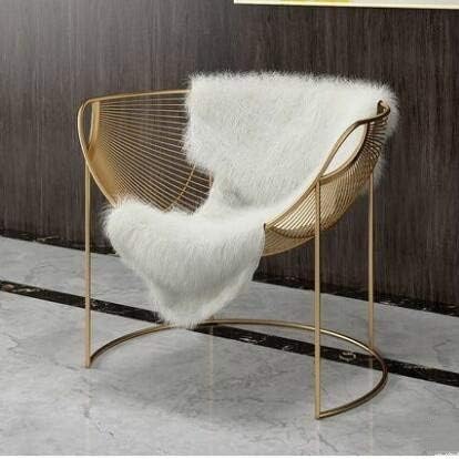 WXK Casual fashion chair, Nordic Modern Minimalist Fashion Personality Iron Home Office Chair, Suitable for Living Room Household