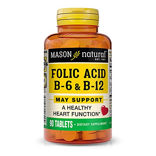 MASON NATURAL Heart Formula Folic Acid with Vitamin B6 and B12
