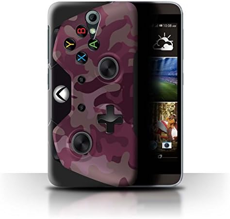 STUFF4 Phone Case / Cover for HTC Desire 620 / Pink Camouflage Design / Gamer/Xbox One Collection