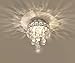 Surpars House Mini Style 3-Light Chrome Finish Crystal Chandelier Pendent Light for Hallway,Bedroom,Kitchen,Kids Room,3x1W Bulb Included
