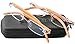SOOLALA New Wood Bamboo Rimless Frame Magnifying Reading Glasses w/Metal Rivets, 2Silver, +2.0D