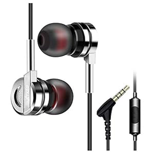 Xmate Matrix in-Ear Metal Wired Headphones with Mic – (Black/Sliver)
