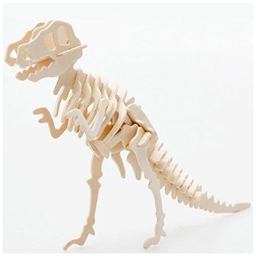 BeautyMood 3D Wooden Simulation Animal Dinosaur Assembly Puzzle Model Toy for Kids and Adults,3-piece Set - Image 3