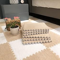 easycustomerlee 12pcs Interlocking Carpet Shaggy