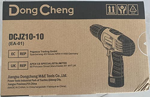 DongCheng 12V Max Akku-Bohrschrauber 30N.m,16+1,10m'm Schnellspannbohrfutter Bohrschrauber-Set (0-500/0-1500)mit 17-teiligem Handwerkzeugsatz für Heimwerkerprojekte,40 mins Schnellladegerät, DCJZ10-10