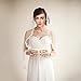 Bridal Veils,White Ivory 1T Wedding Accessories with Lace Edge 86CM
