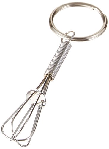 CybrTrayd Mini Whisk With Keychain, Stainless Steel