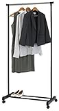 Simple Houseware Portable Closet Hanging Clothing Garment Rack with Wheels