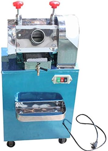 XVCHANGQING Juicer Electric Cane Squeezer Machine Stainless Steel Sugarcane Juicer Vertical Cane Juice Pressing Machine Sugarcane,Metallic,US 220V