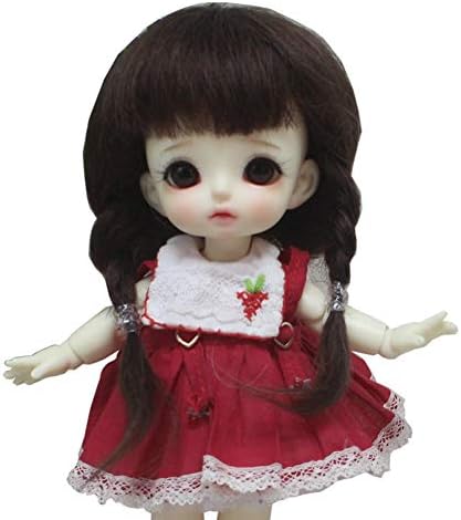 1 8 6ãƒŸãƒ‹ãƒ‰ãƒ¼ãƒ«ã‚¦ã‚£ãƒƒã‚° Bjdäººå½¢ã‚¦ã‚£ãƒƒã‚° åˆæˆãƒ˜ã‚¢ 8large ãƒ€ãƒ¼ã‚¯ãƒ–ãƒ©ã‚¦ãƒ³ ç·¨çµ„é«ªã‹ã¤ã‚‰ è€ä¹…æ€§ è´ˆç­
