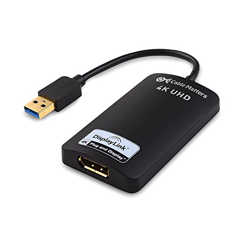 Cable Matters USB 3.0 to DisplayPort Adapter Supporting 4K Resolution