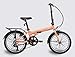 EuroMini ZiZZO Heavy Duty-300 lb. Load Limit - Forte 29 lbs Folding Bike-Lightweight Aluminum Frame, Genuine Shimano 7-Speed Gears, 20