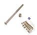 BinifiMux 10-Pack M8 x 130mm Hex Drive Socket Cap Furniture Bolt, Bunk Bed Screws and Nuts, Thread 77mm, M8x15mm Barrel Nuts, Zinc Plated, Long Thread for Bed Frame