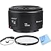 Canon EF 50mm f/1.8 II Camera Lens w/ 52mm Multicoated UV Protective Filter, and Lens Cap Keeper