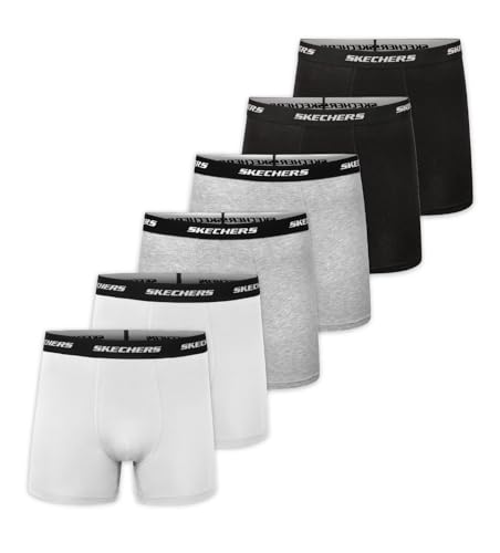 Calzoncillos Tipo bóxer para Hombre, sin Etiquetas, Ajuste atlético, algodón Que Absorbe la Humedad con Bolsa contorneada, Paquete múltiple Transpirable, Blanco/Gris/Negro, Large