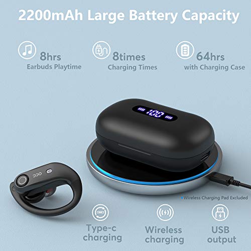 Bluetooth Headphones 4-Mics Call Noise Reduction 64Hrs IPX7 Waterproof Power Bank Occiam Wireless Earbuds Over Ear… - Image 3