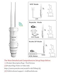 WAVLINK ARIEAL HS3   N300   Punto de acceso WiFi al aire libre   repetidor inalámbrico   enrutador 3 en 1 con PoE, versión actualizada