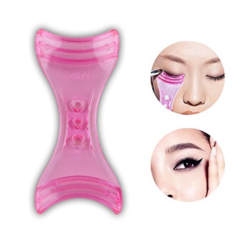 2PCS Women Lady Pink Eyeliner Template Guide Stencil Shaper Girls Eyeliner Assistant Helper for Beginners Cosmetic Makeup Tools - Thumbnail 3