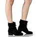 Soda Energy Women's Slouchy Pull On Low Block Heel Ankle Booties,Black,6.5
