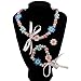 SMITCO Kids Jewelry - for Little Girls and Toddlers - Blue and Pink Stretch Necklace and Bracelet Set - Great Costume Jewelry and Accessories Sets for Children to Play Pretend and Dress Up