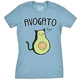 Womens Avogato Funny T Shirts Avocado Cat Tee Cute Cat Face Shirt Novelty T Shirt