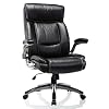 High Back Office Chair with Flip-up Arms – Executive Computer Desk Chair with Adjustable Height Thick Padded Seat and…