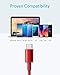 Anker Cable [2 Pack, 6FT], USB A to USB C Cable for iPhone 17 Series,Samsung Galaxy S10 S10+, LG V30, Beats Fit Pro and More (Red)