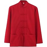 ZooBoo Traditional Long Sleeve Tang Kung Fu Uniform Men's Shirt