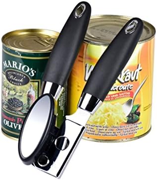 COPRO Can Opener Manual - Heavy Duty Stainless Steel - Sharp Cutting Disc - Ergonomic Soft Silicone -By