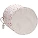 Sea Team 19.7 Inches Large Sized Waterproof Coating Ramie Cotton Fabric Folding Laundry Hamper Bucket Cylindric Burlap Canvas Storage Basket with Stylish Stars Design (19.7