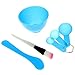 Mintbon 4PCS DIY Facial Mask Bowl Brush Spoon Professional Tools for DIY Mask Blue