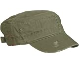 MG Distressed Washed Cotton Cadet Army Cap Olive