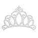 JANOU Tiara Silver Glitter Cake Topper Cupcake Picks Crown Cake Decoration for Wedding Birthday Baby Shower Party Pack 20pcs