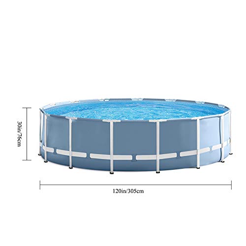 Anjur Oberirdischer Frame Pool mit Filterpumpe, 120 * 30 Zoll Runde Pools für Den Familiengarten im Freien – Bild 3