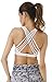 QUEENIEKE Women's Medium Support Strappy Back Energy Sport Bra Cotton Feel Size S Color Angle White