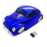 Kamouse 2.4G Car Shaped Wireless Mouse 3 Button Optical Ergonomic Computer Mouse with USB Receiver for PC Laptop Gift